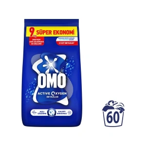 OMO Active Oxygen Beyaz Çamaşırlar İçin Toz Deterjanı 9 KG