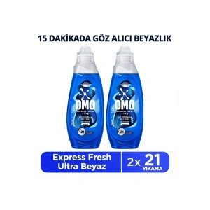 Omo Express Fresh Ultra Beyaz Sıvı Çamaşır Deterjanı 840 ml X2
