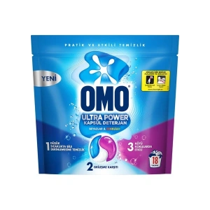 Omo Ultra Power Kapsül Çamaşır Deterjanı 18 Yıkama