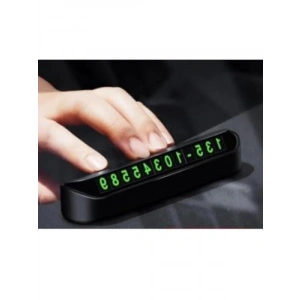 Ön Cam Parktel Numaratörü, Oto Telefon Numaralık Siyah Renk