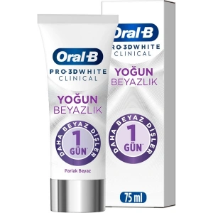 Oral-B Pro 3D White Clinical Yoğun Beyazlık Parlak Beyaz Diş Macunu 75 ml