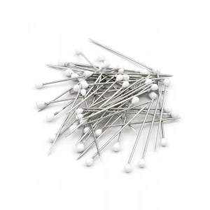 Orret Home 100 Adet Toplu İğne Başörtü İğnesi 3 cm Düz Başlı Dikiş İğnesi Terzilik Kumaş Sabitleme İğnesi Paslanmaz Çelik Toplu İğne Seti (Beyaz)