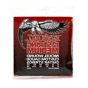 Orta Boy 12 Telli Nikel Yara Elektro Gitar Telleri, Ölçü 11-52