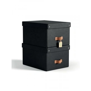 Orta Boy Siyah Puro Saklama Kutusu - 2li Set