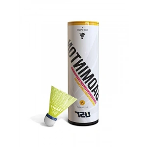 Orta Hızda Uçan Sarı Badminton Topu, 6lı Paket