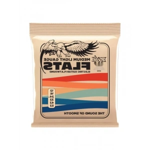 Orta Işık Düz Sarımlı Elektro Gitar Telleri, 12-52 Kalınlık