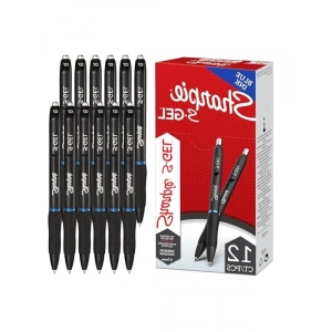 Orta uçlu jel kalem, 0,7 mm mavi mürekkep, 12 adet set