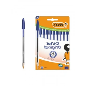 Orta Uçlu Tükenmez Kalem - Mavi 10 Adet Karton Kutu