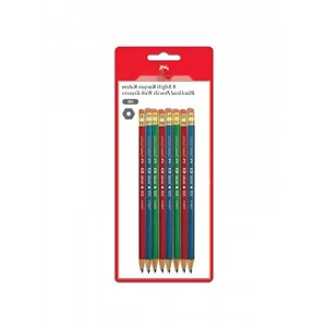 Orta Yumuşak Uçlu, Silgili Kurşun Kalem Seti (8 Adet)