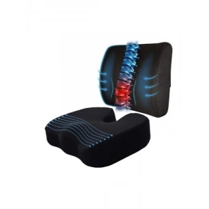 Ortopedik Bel Yastığı ve Oturma Minderi Seti - Ekonomik Çözüm