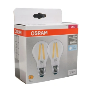 Osram LED 6.5W 6500K 806LM E27 Duy Beyaz Işık 2li Paket Ampul