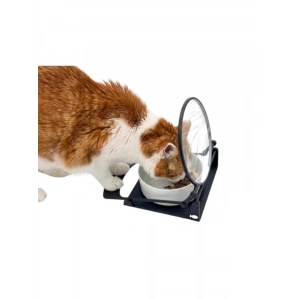 Otamatik Kapaklı Kedi Mama Kabı - 3D Baskı Malzeme, Siyah ve Turkuaz