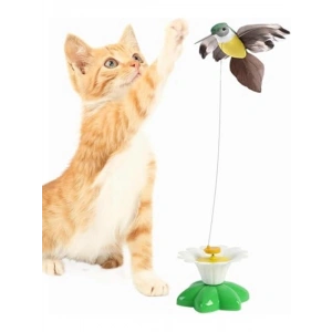 Otomatik Hareketli Kedi Oyuncağı, 360° Dönen Elektrikli Kuş