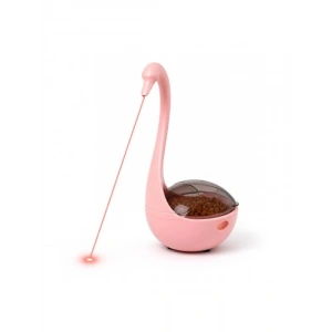Otomatik Lazerli Kedi Oyuncağı - Pembe Mama Dispenseri ile Eğlenceli