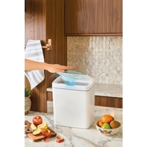 Otomatik Sensörlü Banyo Çöp Kovası, 11 Litre, Beyaz