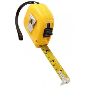 Otomatik Tuşlu Paslanmaz Şerit Metre - 5m x 16Ft