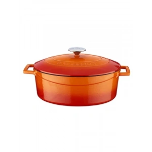 Oval Döküm Tencere, 29 cm, Emaye Kaplama