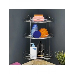 Oval Krom 3 Katlı Banyo Duş Rafı ve Organizer