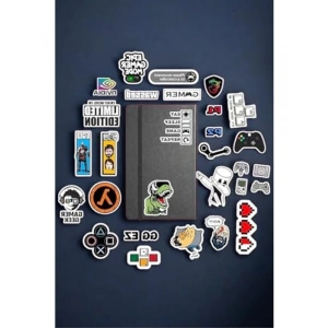 Oyun Temalı Sticker Seti, Defter ve Laptop İçin Çıkartmalar