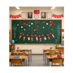Özel Kesim 23 Nisan Süsleri, Hediyelik Bayrak Banner