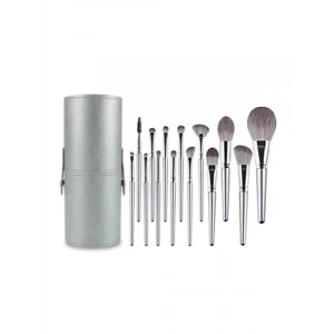 Özel Kutulu 14lü Makyaj Fırçası Seti - Gri
