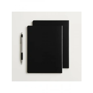 Özel Tasarım Siyah Kraft Kapaklı A4 Defter - 180 Derece Açılabilir