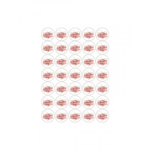 Paketlemeye özel 525 adet sticker, Thank you Tek Ebat
