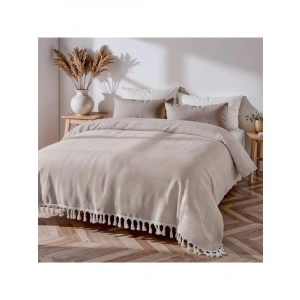 Pamuk Koltuk Örtüsü, 200x220 cm, Krem Renk, Boho Tasarım