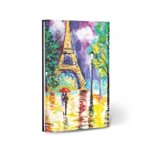 Paris Temalı Çizgili Mini Defter