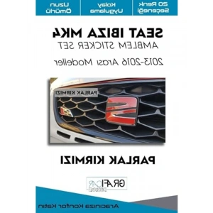 Parlak Siyah Amblem Kaplama Sticker Seti, Seat Ibiza Mk4 İçin