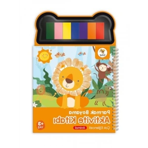 Parmak Boyama Aktivite Kitabı - Hayvan Temalı Eğlenceli Set