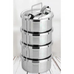 Paslanmaz 4 Litre Isıtılabilir Sefer Tası, 17x22 cm Ölçü ile