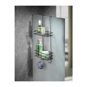 Paslanmaz Çelik 2 Katlı Askılı Banyo Duş Rafı - Şampuanlık ve Sabunluk