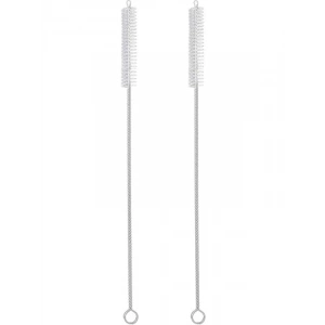 Paslanmaz Çelik 2li Pipet ve Temizleme Fırçası Seti