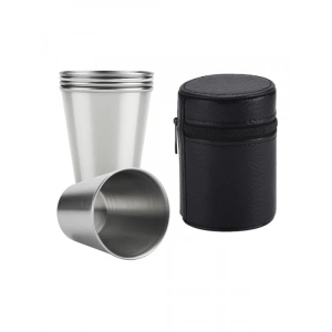 Paslanmaz Çelik 4lü Mini Kahve Bardak Seti, 70 ml