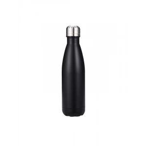 Paslanmaz Çelik 500 ml Termos Şişe, Siyah Tasarımlı