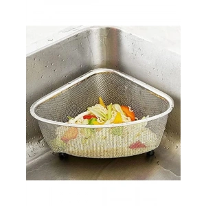 Paslanmaz Çelik Ayaklı Lavabo Çöp Süzgeci - 18x13x10 cm