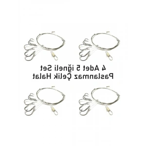 Paslanmaz Çelik İğneli Dip Hırsız Olta Takımı, 4lü Set
