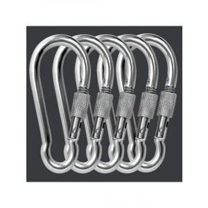 Paslanmaz Çelik Kilitli Yaylı Kanca - 6 MM, 5 ADET