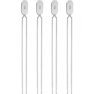 Paslanmaz Çelik Mangal Şişi, İki Adet Çift Şiş, 33 cm