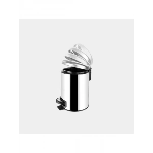 Paslanmaz Çelik Pedallı Çöp Kovası - 12 LT, Oval Tasarım