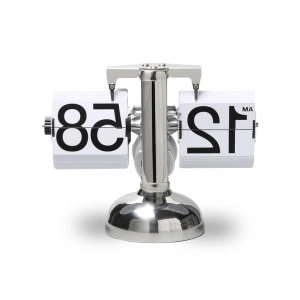 Paslanmaz Çelik Tek Bacaklı Retro Masa Saati