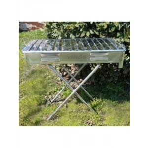Paslanmaz Galvaniz Gövde ile Kebapçı Tipi Ayaklı Mangal