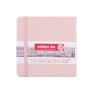 Pastel Pembe Renkli Eskiz Defteri, 80 Yaprak ve 12 x 12 cm Boyut