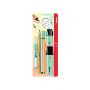 Pastel Renk Kalem Seti - 6lı Yeşil Renk Seçeneği