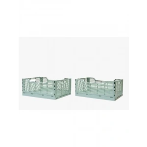 Pastel Renklerde 2 ADET Taşıma Kutusu - Çok Amaçlı Plastik