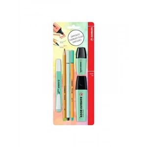Pastel Renklerde 6lı Kalem Seti, Tek Renk Seçeneği, Yeşil