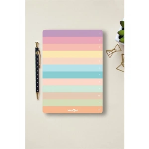 Pastel Renklerle Dolu Numaralı Planlayıcı Blok