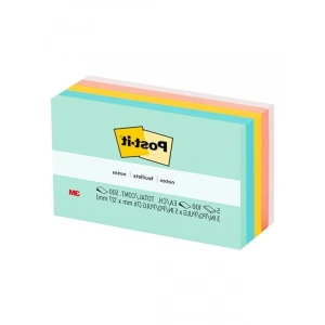 Pastel Renkli 7,6 x 12,7 cm Post-it Not Seti, 5 Blok