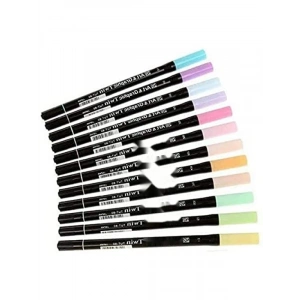 Pastel Tonlarında 12li İki Uçlu Marker Seti